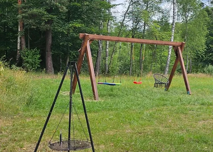 Letniskowy Brązowy -całoroczny Dom wakacyjny Rzeczenica